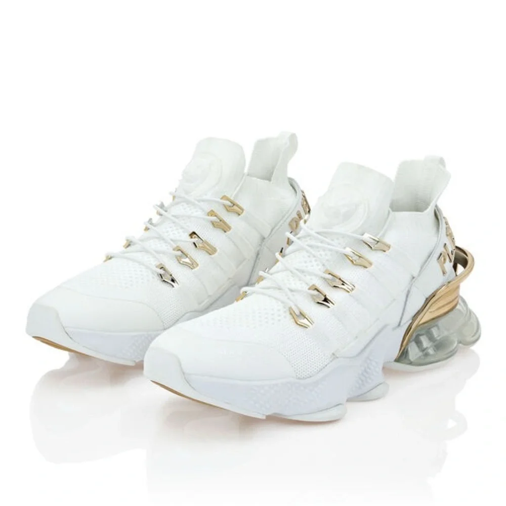 Philipp Plein Sport Tiger Attack Gen.X.04 White Gold Sneakers Men
